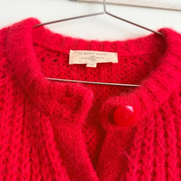 Sezane Red Women's Sweater Cardigan - Picture 5 of 8